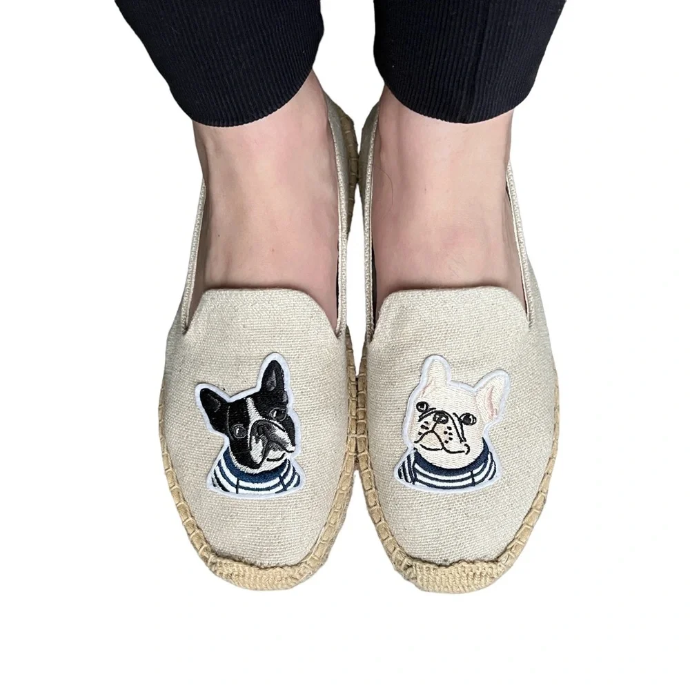 Soludos | EUC Women’s Size 7 Canvas Bulldog Espadrilles/Flats - Picture 2 of 6